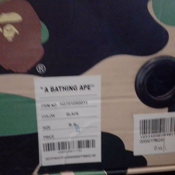 Authentic black suede leather bathing ape main image 7